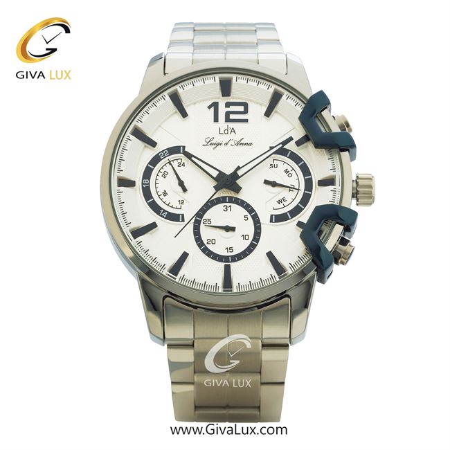 ساعت مچی اورجینال مردانه LdA سه موتوره فول تایم نقره ای | نقره ای| سفید| کد رفرنس 2396